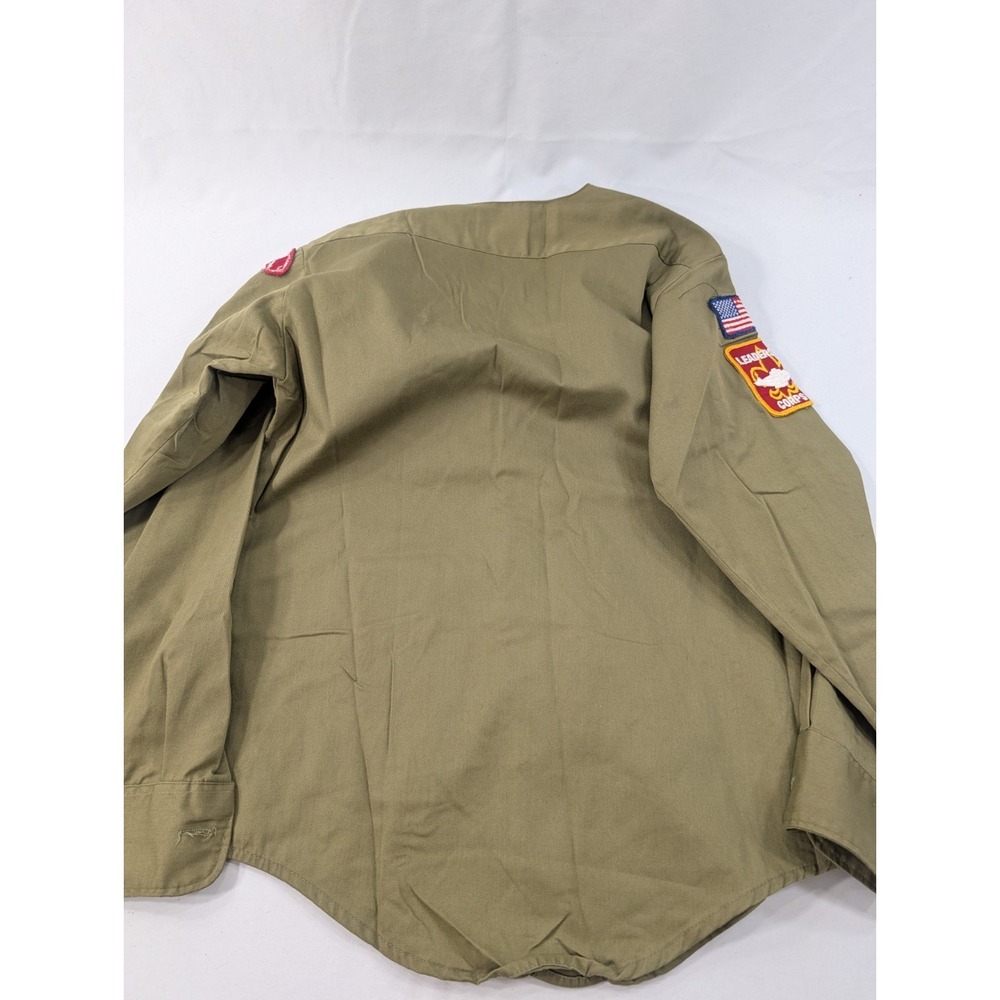 Vintage Boy Scouts of America Youth Large Uniform Shirt USA Made‎ Long Sleeve - Picture 9 of 10